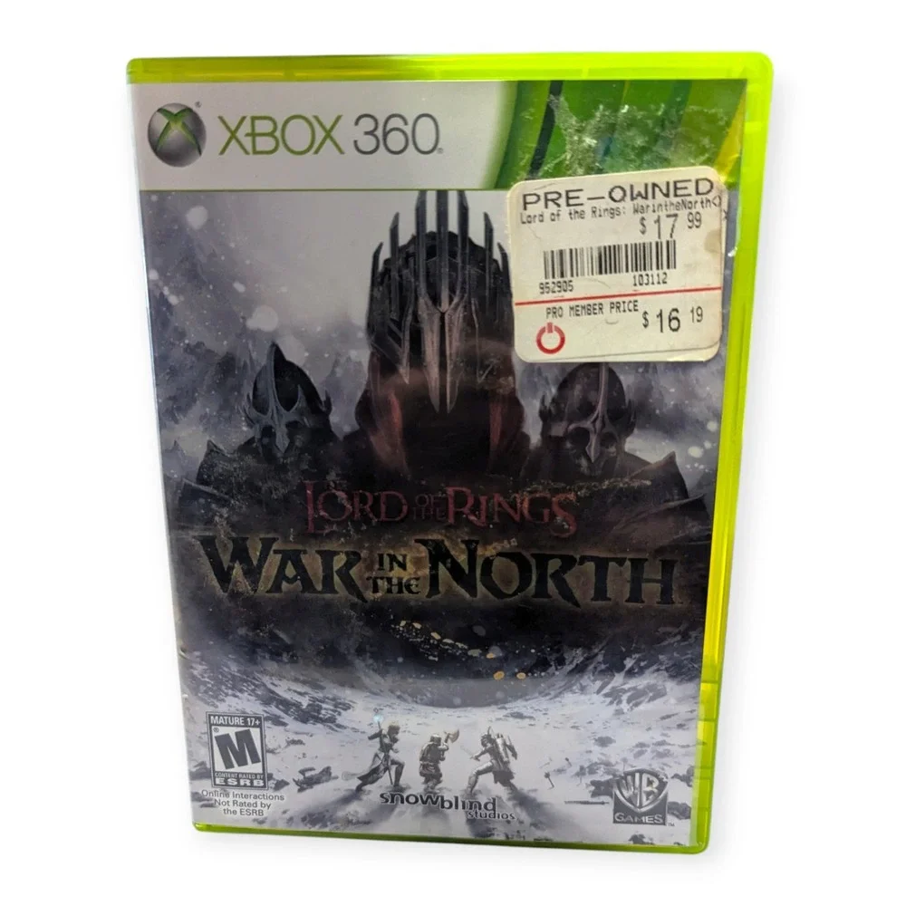 Lord of the Rings War in the North Xbox 360 Action RPG Warner Bros Games CIB